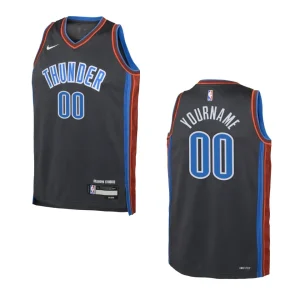 2022-23 Oklahoma City Thunder Youth City Edition Custom Grey Jersey - Alzaintravels