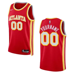 Atlanta Hawks Custom 2022-23 Icon Edition Red Swingman Jersey - Alzaintravels