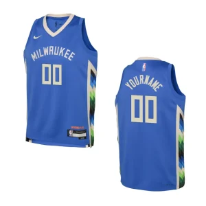 Youth Milwaukee Bucks 2022-23 City Edition Custom Royal Jersey - Alzaintravels