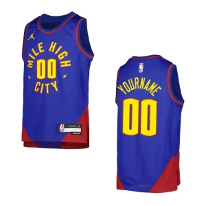 2022-23 Denver Nuggets Youth Statement Edition Custom Blue Jersey - Alzaintravels