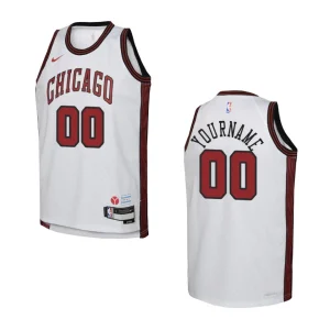 2022-23 Chicago Bulls Youth City Edition Custom White Jersey - Alzaintravels
