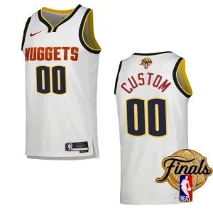 Custom White 2023 NBA Finals Denver Nuggets Association Edition Jersey - Alzaintravels