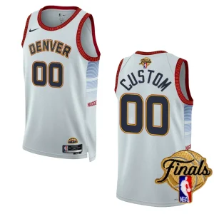 Custom White 2023 NBA Finals Denver Nuggets City Edition Jersey - Alzaintravels