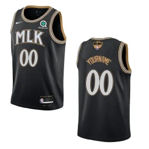 Atlanta Hawks Custom 2021 NBA Playoffs Bound Jersey Black - Alzaintravels