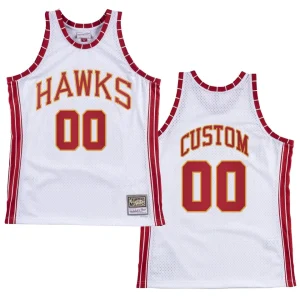 Atlanta Hawks Custom Hardwood Classics Jersey Retro White - Alzaintravels