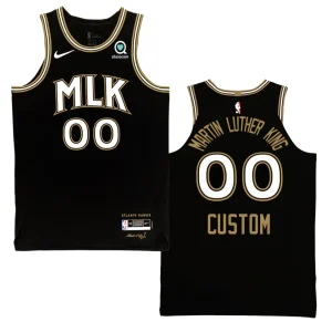 Atlanta Hawks Custom MLK Day Jersey Honor Martin Luther King Black - Alzaintravels