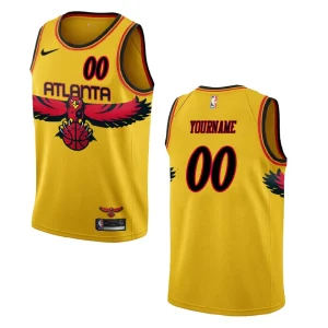 Atlanta Hawks Custom 2021 City Edition Throwback Jersey Yellow - Alzaintravels