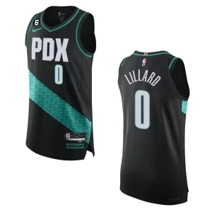 Portland Trail Blazers Damian Lillard 2022-23 City Edition Black Jersey - Alzaintravels