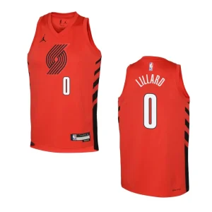 Portland Trail Blazers 2022-23 Statement Edition Youth Damian Lillard Red Jersey - Alzaintravels