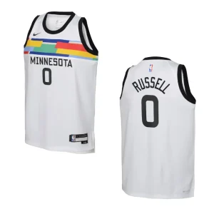 Minnesota Timberwolves 2022-23 City Edition Youth D'Angelo Russell White Jersey - Alzaintravels