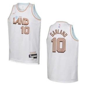 Cleveland Cavaliers 2022-23 City Edition Youth Darius Garland White Jersey - Alzaintravels