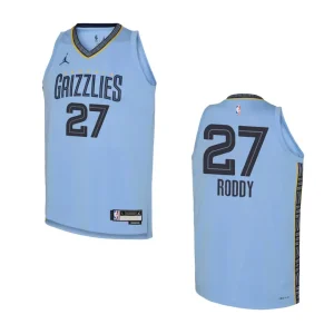 2022-23 Memphis Grizzlies Youth Statement Edition David Roddy Light Blue Jersey - Alzaintravels