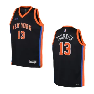 Youth New York Knicks 2022-23 City Edition Evan Fournier Black Jersey - Alzaintravels
