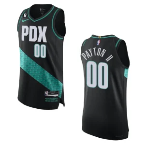 Portland Trail Blazers Gary Payton II 2022-23 City Edition Black Jersey - Alzaintravels