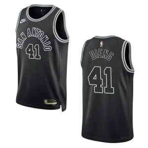 San Antonio Spurs 2022-23 Classic Edition Gorgui Dieng Black Jersey 50th Season - Alzaintravels