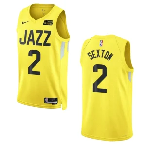 2022-23 Icon Utah Jazz Collin Sexton Gold Swingman Jersey - Alzaintravels