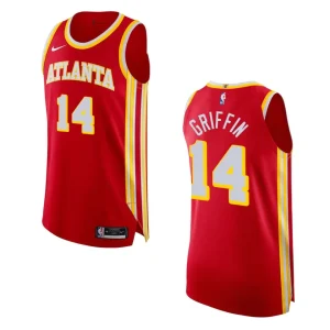 2022-23 Icon Edition Atlanta Hawks AJ Griffin Red Authentic Jersey - Alzaintravels