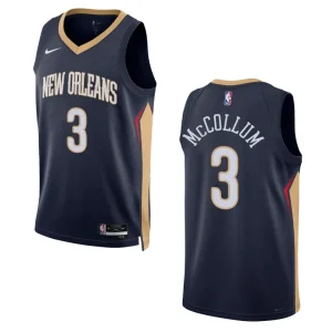 2022-23 Icon Edition New Orleans Pelicans C.J. McCollum Navy Swingman Jersey - Alzaintravels