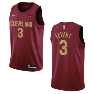 2022-23 Icon Edition Cleveland Cavaliers Caris LeVert Wine Swingman Jersey - Alzaintravels
