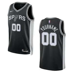 2022-23 Icon Edition San Antonio Spurs Custom Black Swingman Jersey - Alzaintravels