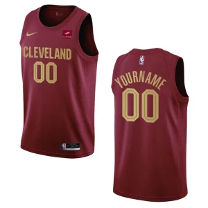 2022-23 Icon Edition Cleveland Cavaliers Custom Wine Swingman Jersey - Alzaintravels