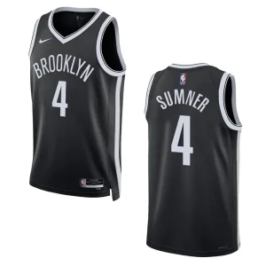 2022-23 Icon Edition Brooklyn Nets Edmond Sumner Black Swingman Jersey - Alzaintravels