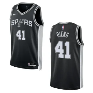 2022-23 Icon Edition San Antonio Spurs Gorgui Dieng Black Swingman Jersey - Alzaintravels