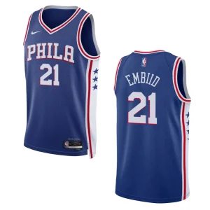 2022-23 Icon Edition Philadelphia 76ers Joel Embiid Royal Swingman Jersey - Alzaintravels