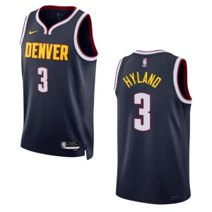 2022-23 Icon Edition Denver Nuggets NahShon Hyland Navy Swingman Jersey - Alzaintravels