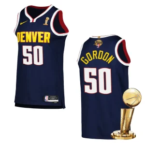 Denver Nuggets 2023 NBA Finals Champions Aaron Gordon Icon Edition Navy Jersey - Alzaintravels