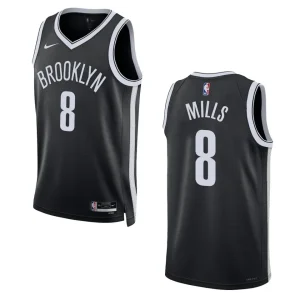 2022-23 Icon Edition Brooklyn Nets Patty Mills Black Swingman Jersey - Alzaintravels