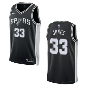 2022-23 Icon Edition San Antonio Spurs Tre Jones Black Swingman Jersey - Alzaintravels