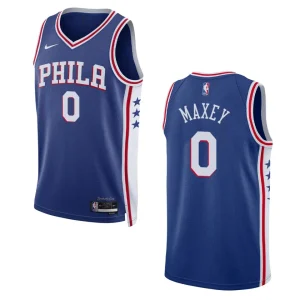 2022-23 Icon Edition Philadelphia 76ers Tyrese Maxey Royal Swingman Jersey - Alzaintravels