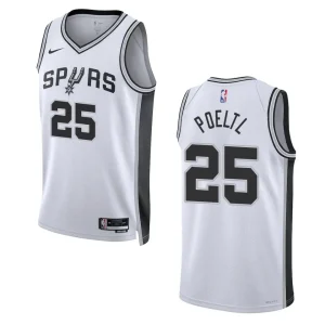 Jakob Poeltl Association Edition San Antonio Spurs 2022-23 White Swingman Jersey - Alzaintravels