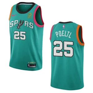 San Antonio Spurs Jakob Poeltl Teal City Edition 2022-23 Swingman Jersey - Alzaintravels