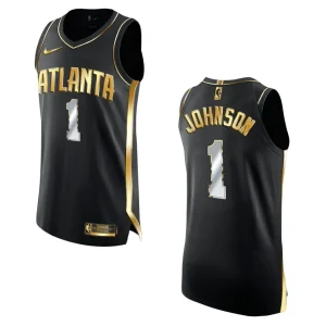 Atlanta Hawks Jalen Johnson Golden Edition 2021 NBA Draft Jersey Black - Alzaintravels