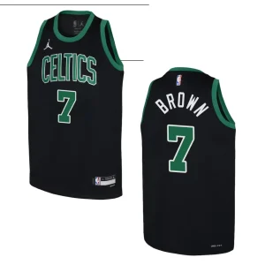 2022-23 Boston Celtics Youth Statement Edition Jaylen Brown Black Jersey - Alzaintravels