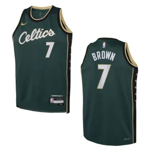 Boston Celtics 2022-23 City Edition Youth Jaylen Brown Green Jersey - Alzaintravels
