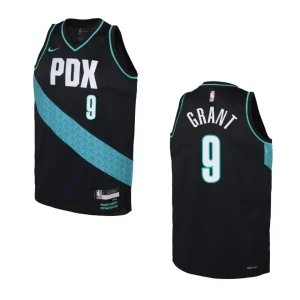 Portland Trail Blazers 2022-23 City Edition Youth Jerami Grant Black Jersey - Alzaintravels