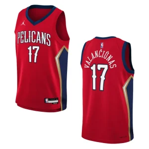 2022-23 New Orleans Pelicans Youth Statement Edition Jonas Valanciunas Red Jersey - Alzaintravels