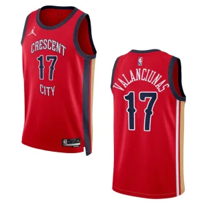 Jonas Valanciunas Statement Edition New Orleans Pelicans 2023-24 Red Swingman Jersey - Alzaintravels