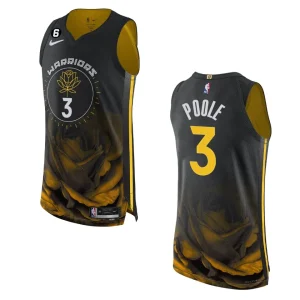 Golden State Warriors Jordan Poole 2022-23 City Edition Black Authentic Jersey - Alzaintravels
