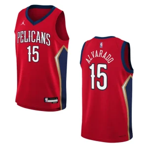 2022-23 New Orleans Pelicans Youth Statement Edition Jose Alvarado Red Jersey - Alzaintravels