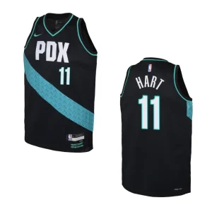 Portland Trail Blazers 2022-23 City Edition Youth Josh Hart Black Jersey - Alzaintravels