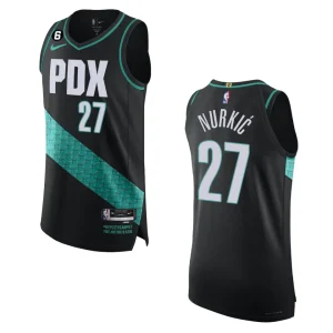 Portland Trail Blazers Jusuf Nurkic 2022-23 City Edition Black Jersey - Alzaintravels