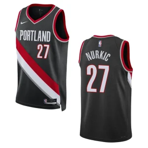Portland Trail Blazers Jusuf Nurkic 2022-23 Icon Edition Black Swingman Jersey - Alzaintravels