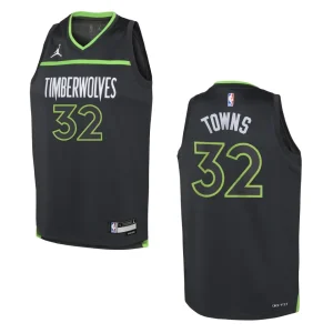 2022-23 Minnesota Timberwolves Youth Statement Edition Karl-Anthony Towns Grey Jersey - Alzaintravels