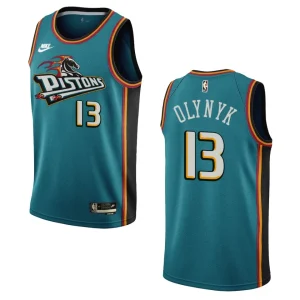 Detroit Pistons Kelly Olynyk Teal Swingman 2022-23 Classic Edition Jersey - Alzaintravels
