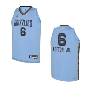 2022-23 Memphis Grizzlies Youth Statement Edition Kenneth Lofton Jr. Light Blue Jersey - Alzaintravels