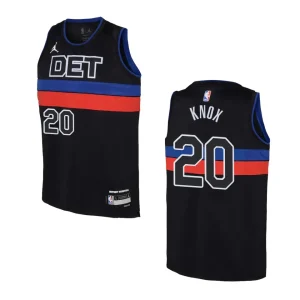 Detroit Pistons 2022-23 Statement Edition Youth Kevin Knox Black Jersey - Alzaintravels